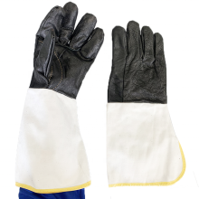 Wholesale heat resistant long cowhide welding safety protective gloves